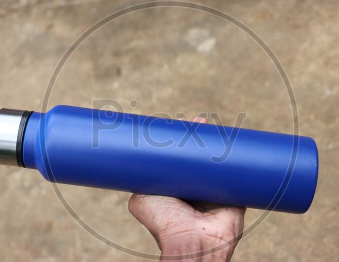 Water Flask Also Called As Stainless Steel Water Bottle With Empty Space For Branding And Advertisements