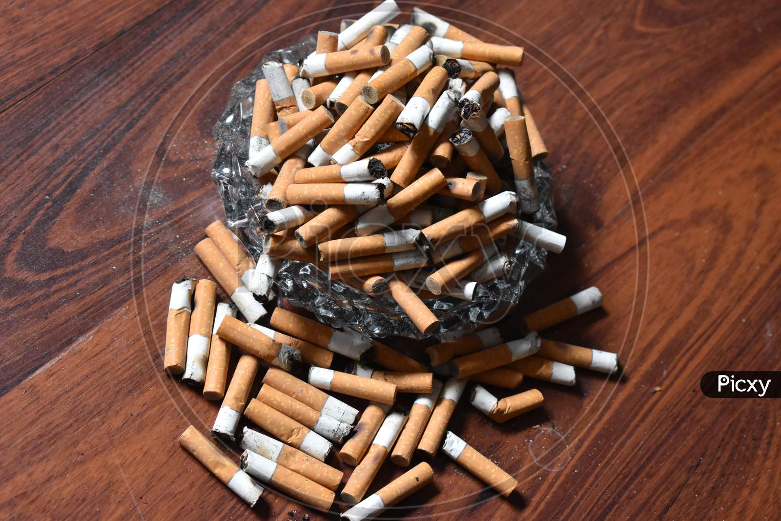 Used cigarettes in an ashtray