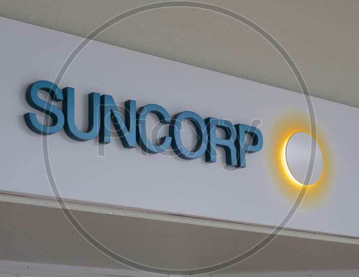 Suncorp Bank Logo In Ballina, Australia