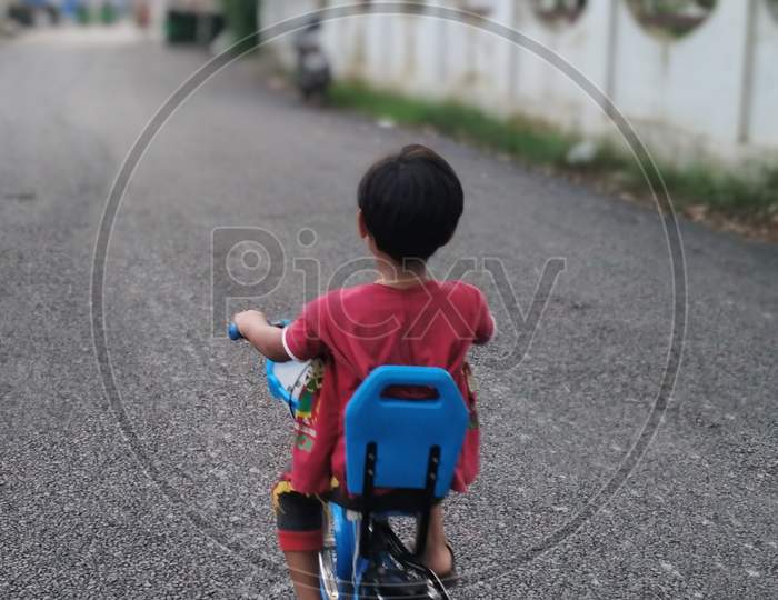 Child on a bicycle