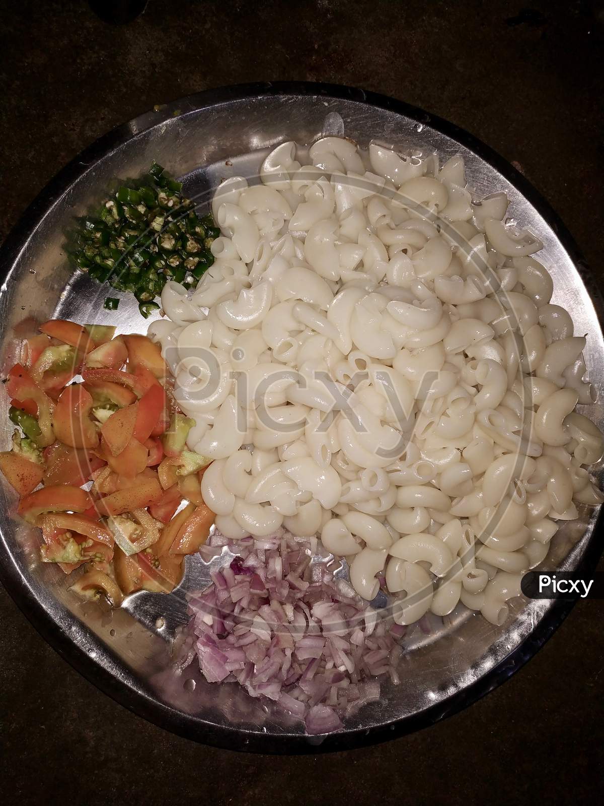 Boiled Uncooked Macaroni Pasta In A Plate Stock Photos . This Photo Is Taken In India By Vishal Singh .
