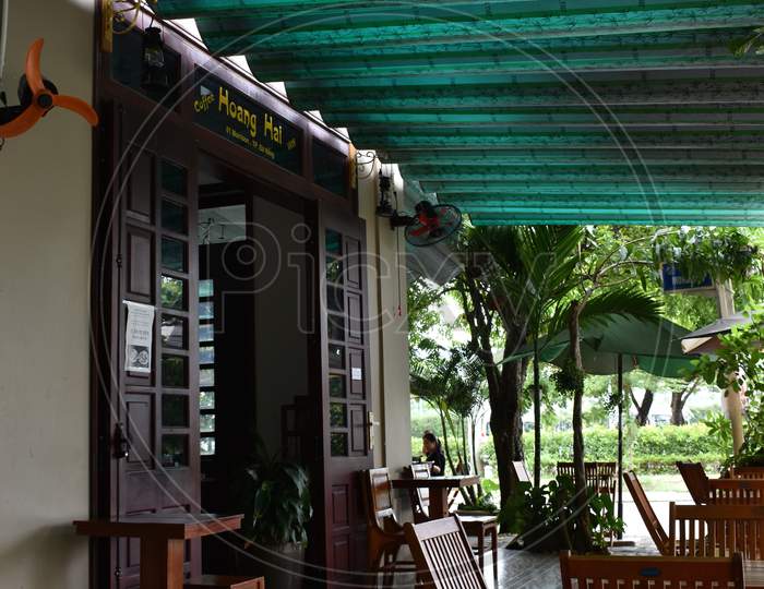 The cafe at the one afternoon in Da Nang Vietnam