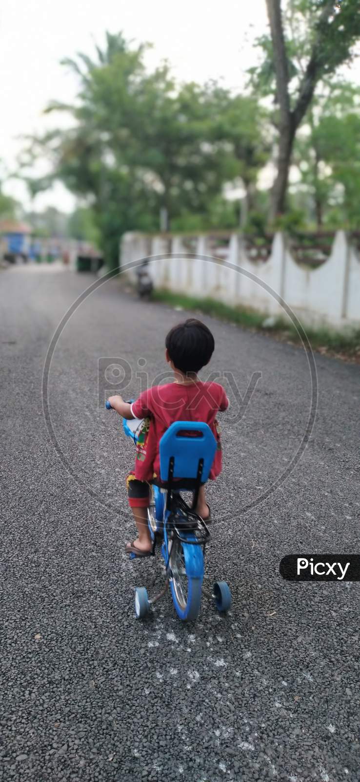 Child on a bicycle