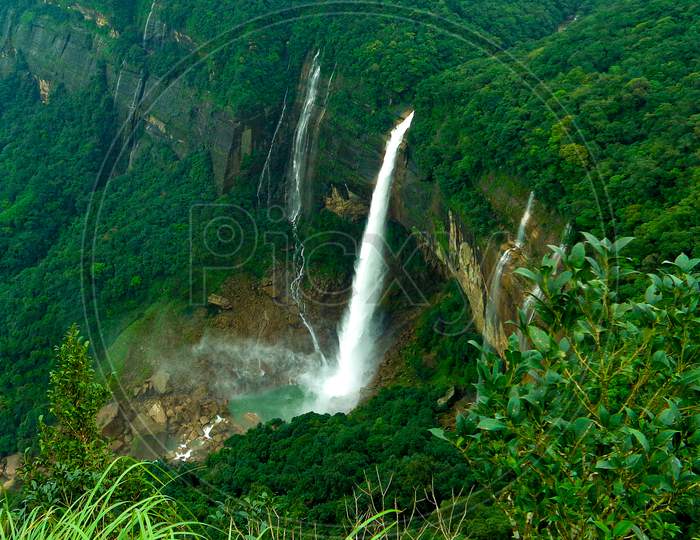 A beautiful water falls in Meghalaya state.