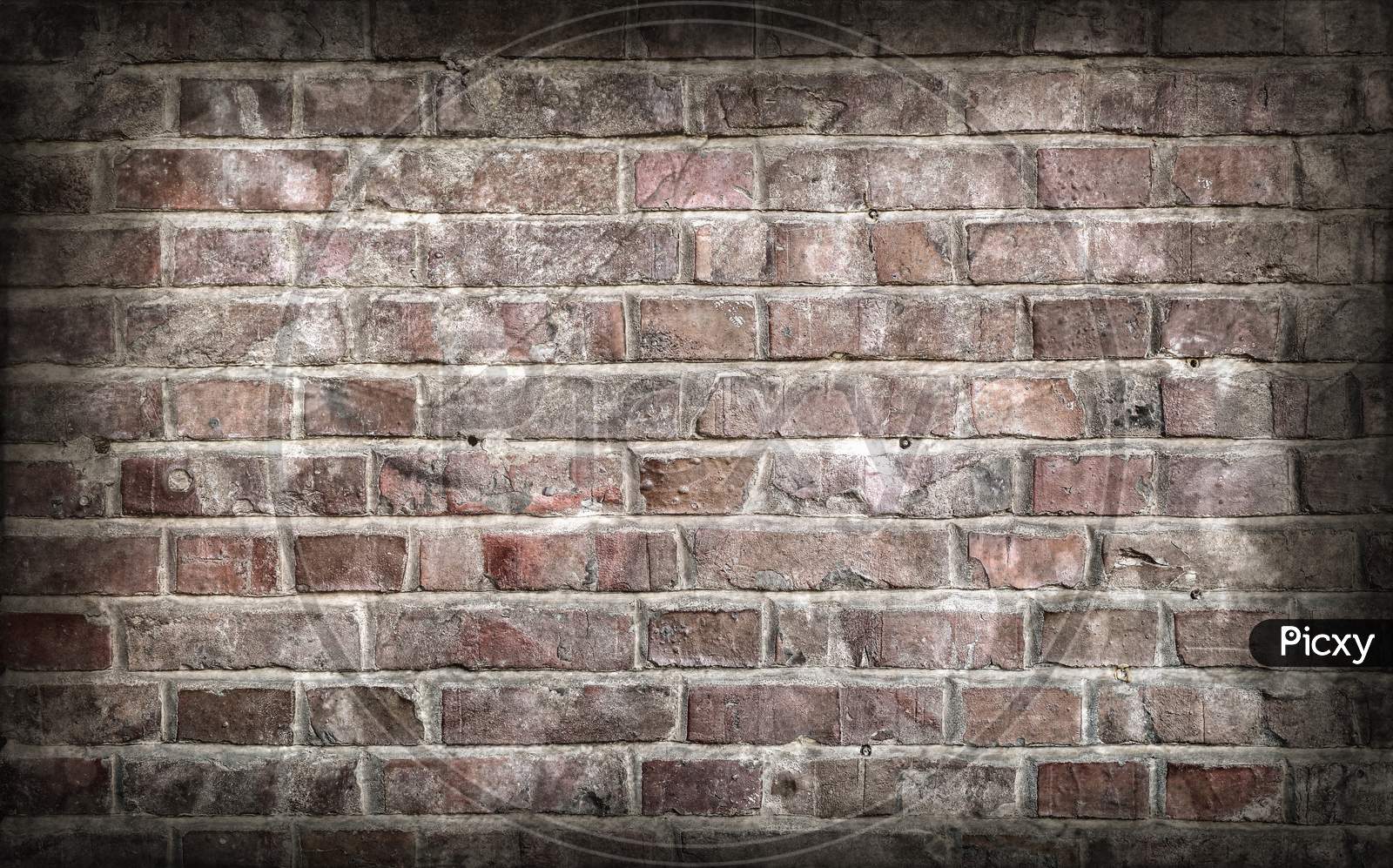 Aged And Weathered Old Brick Wall Texture In A Retro Vintage Design