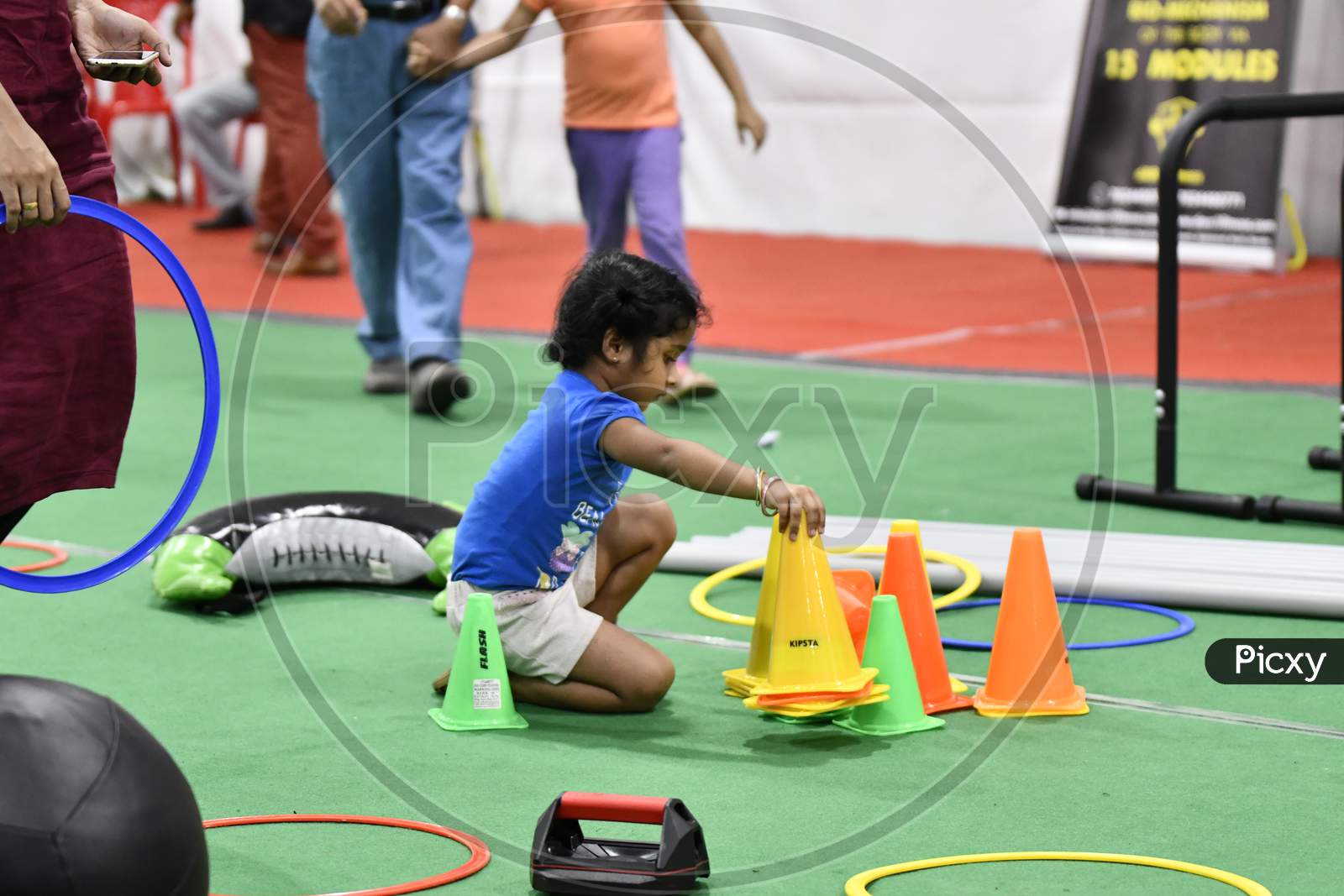 17 may 2019 ,kids preforming various sports  activities during Manorama SportOn at the Jawaharlal Nehru International Stadium at Kaloor in Kochi.