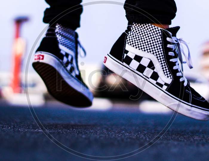 Dubai/Uae- June-26-2020: Vans Fashion Skating Shoes