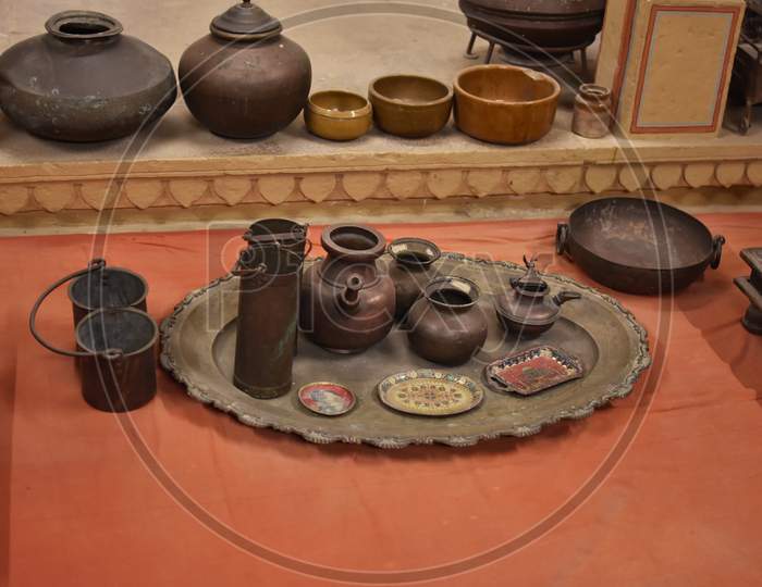 Copper Made Utensils Of Mughal Period