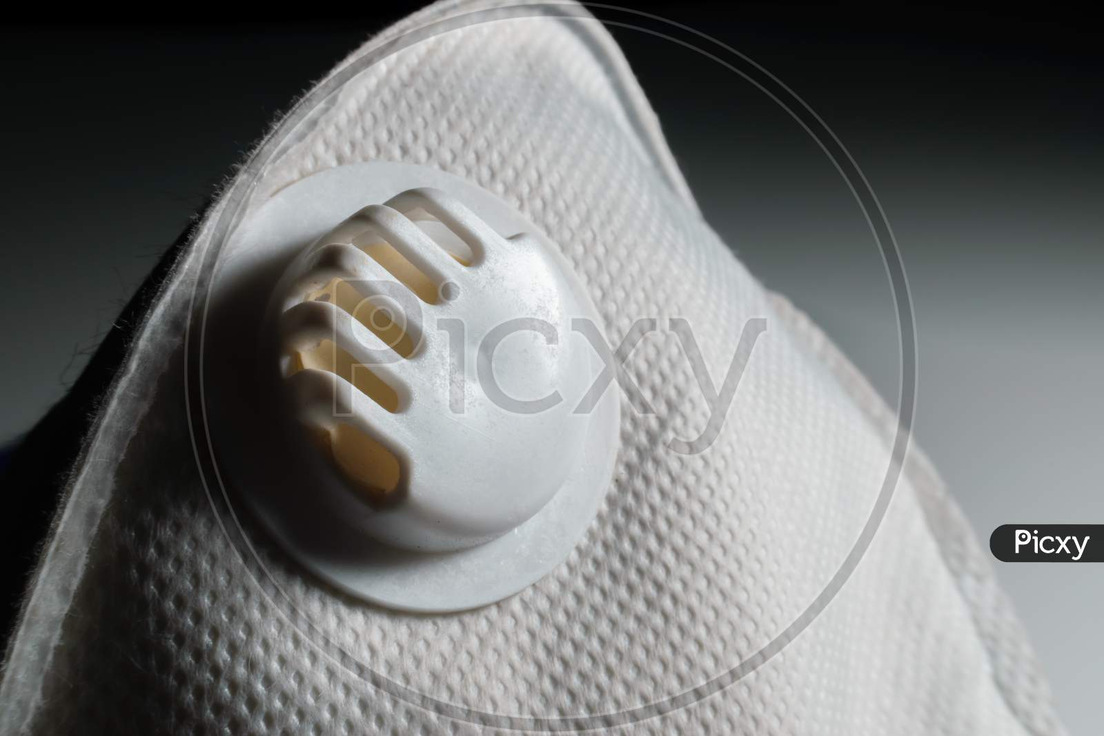 Close Up Shot Of The Respirator Of A N95 Mask To Wear For Covid 19