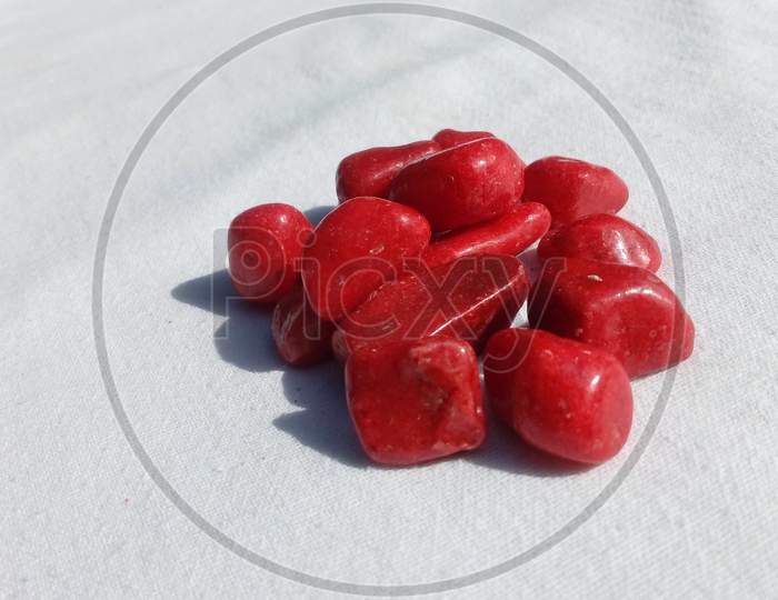 Red color stones