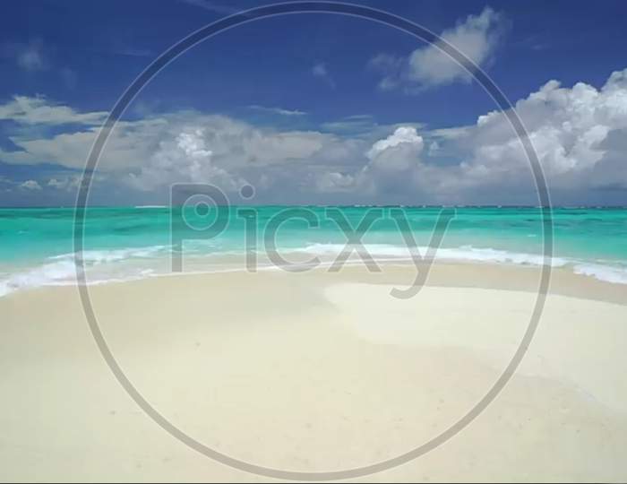 tropical beach with white sand beach