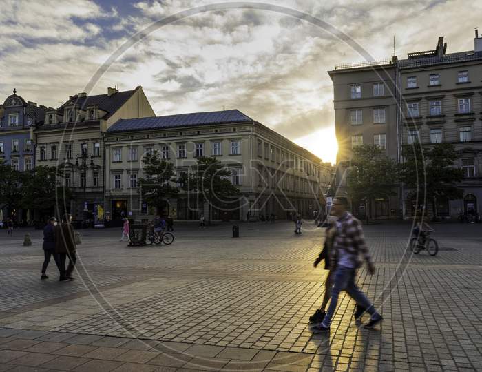 Krakow, Poland - May 18, 2020: The City Is Slowly Restoring It'S Energy After The Lockdown Due To Coronavirus Is Lifted