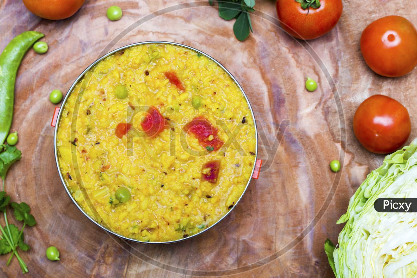 famous Indian food Khichdi is ready to serve