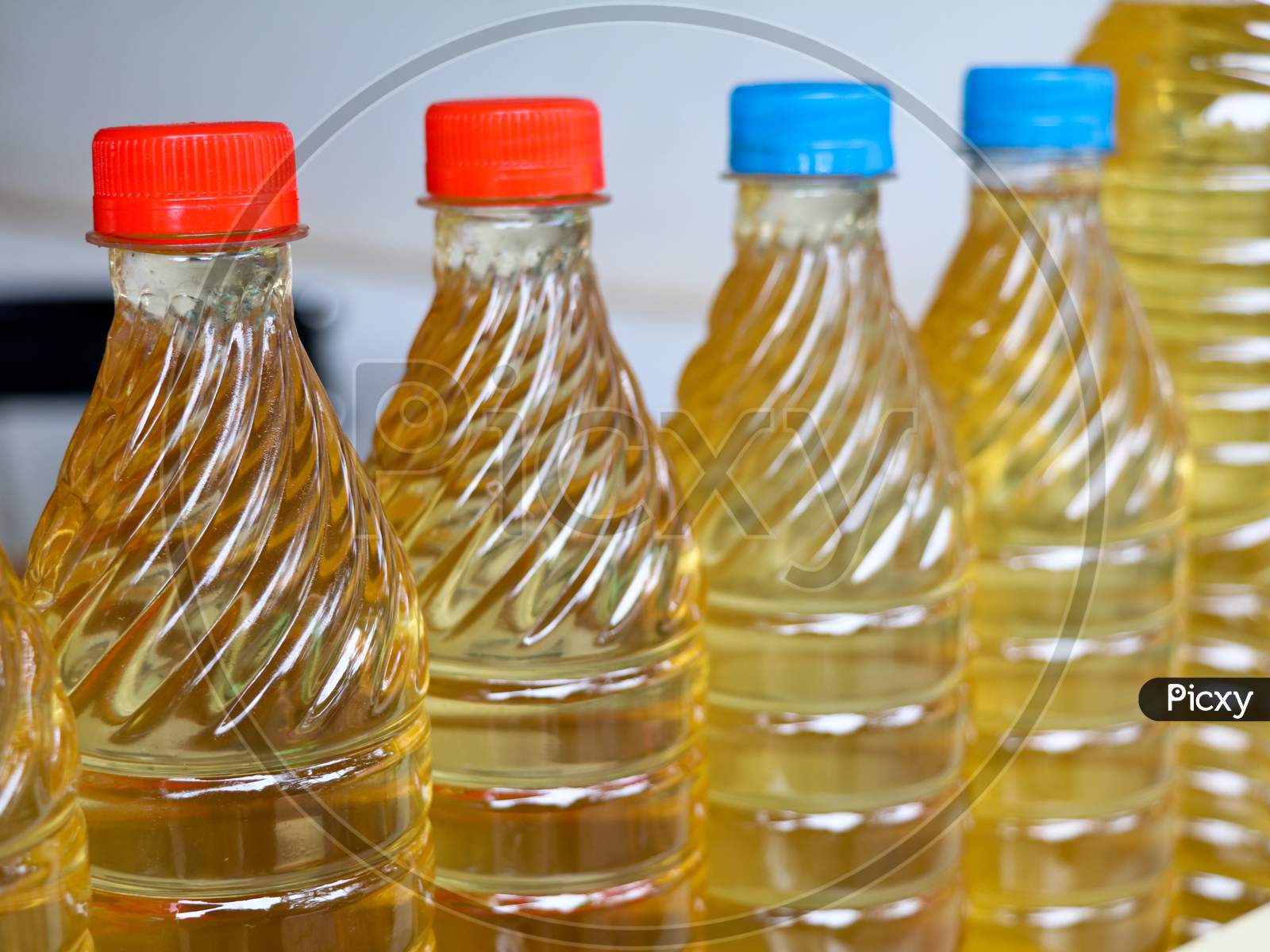 Fresh coconut oil in bottles for sale