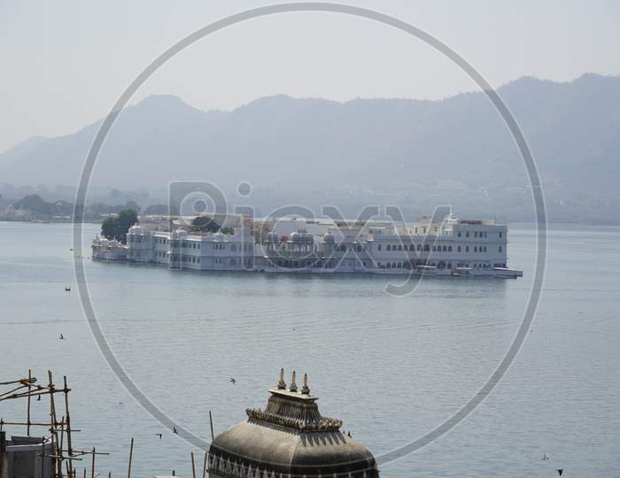 View Of Taj Lake Palace Hotel On Lake Pichola. : Udaipur Rajasthan - March 2020