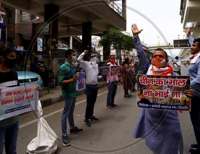 Protest against China in Delhi