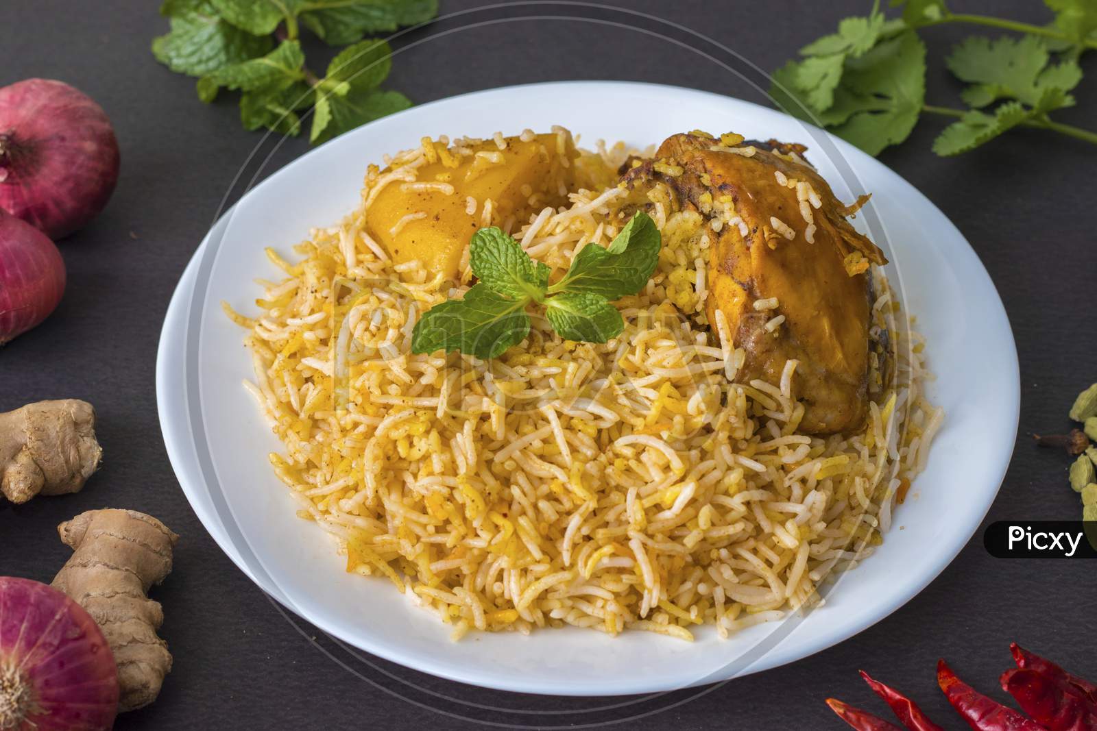 Chicken Biryani Indian Asian rice meal