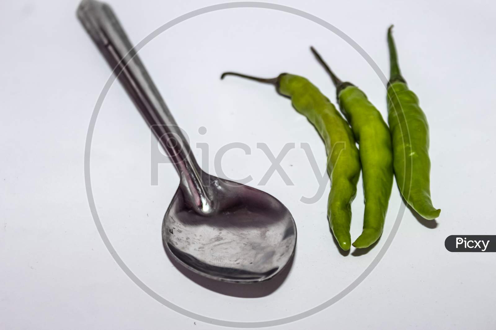 Chillis with spoon
