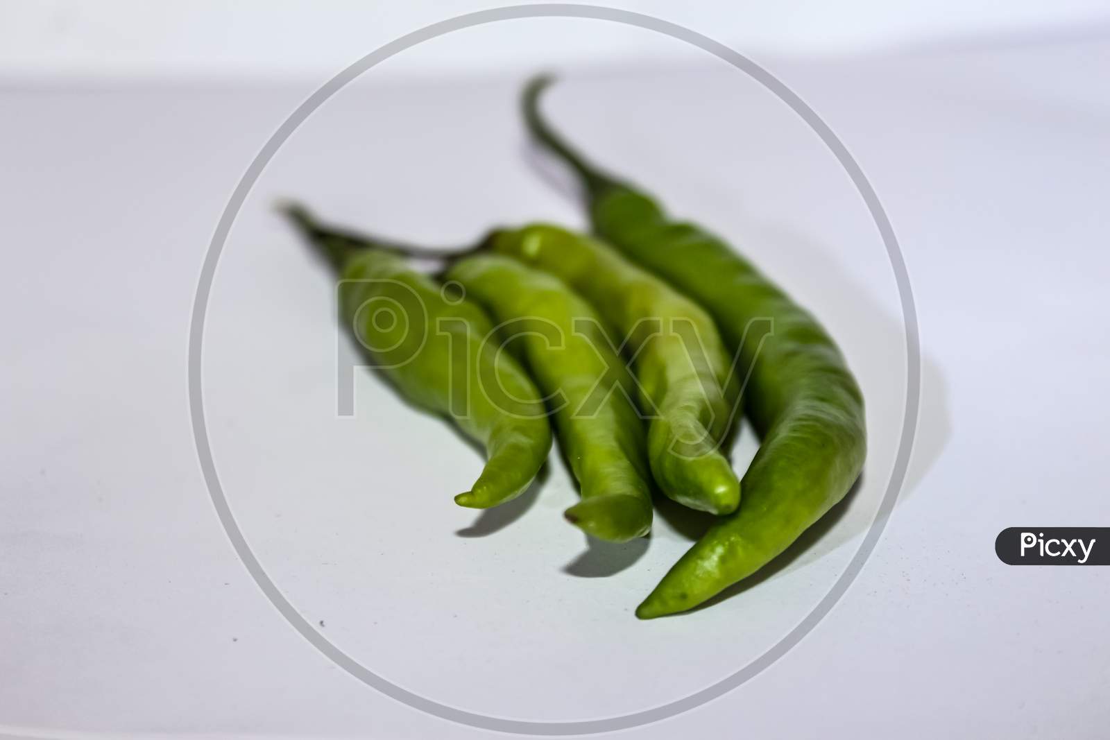 Green chillies consept photography