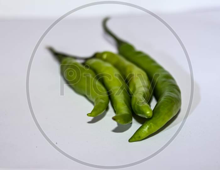 Green chillies consept photography