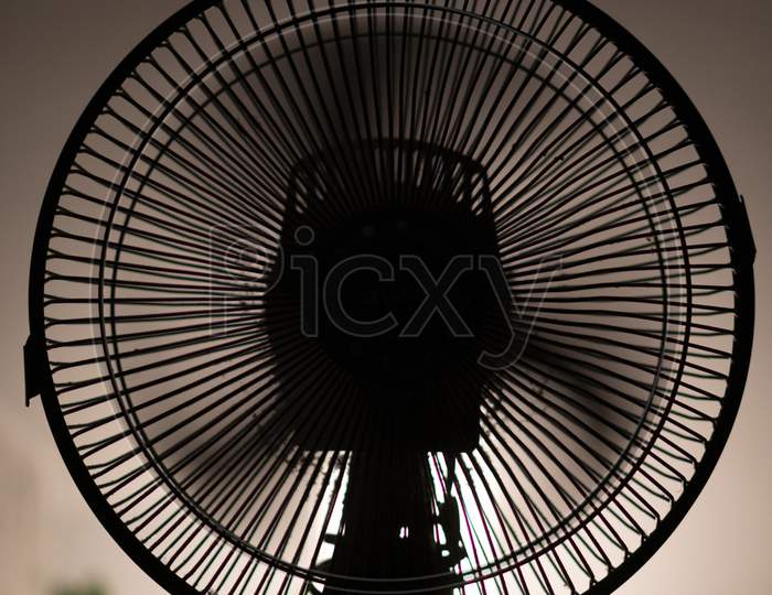 back shot of a table fan