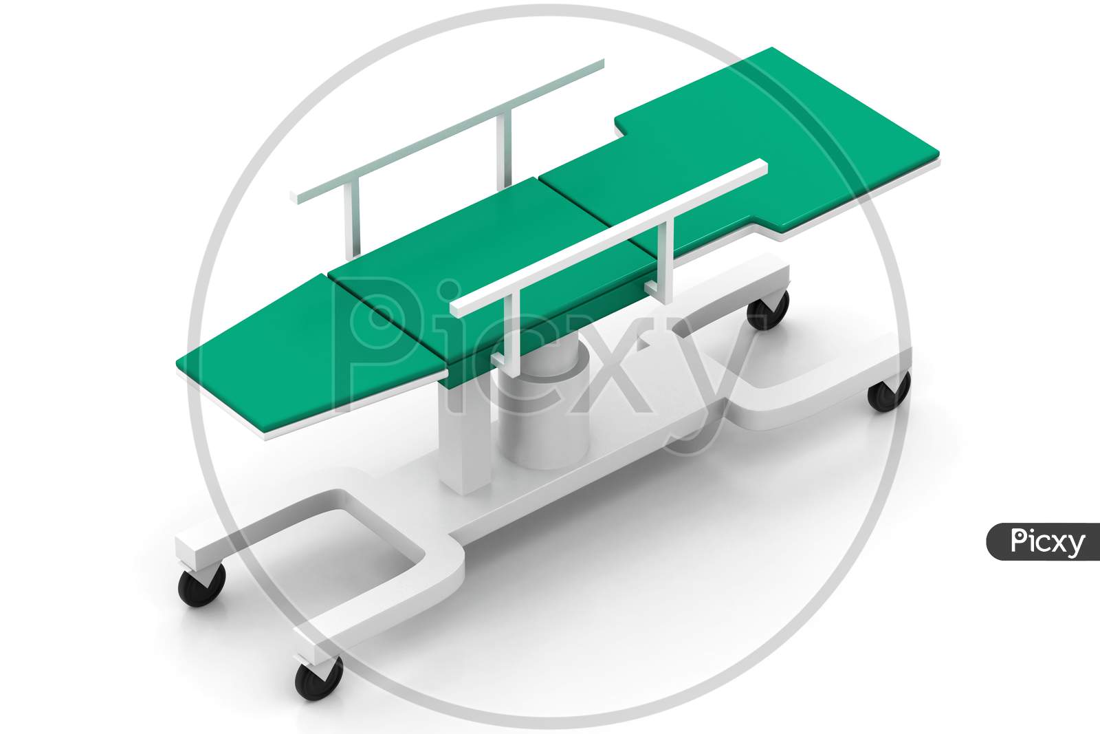 Medical Bed On A White Background