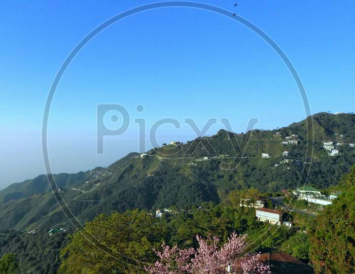 View of Hills from Mussoorie Mall Road