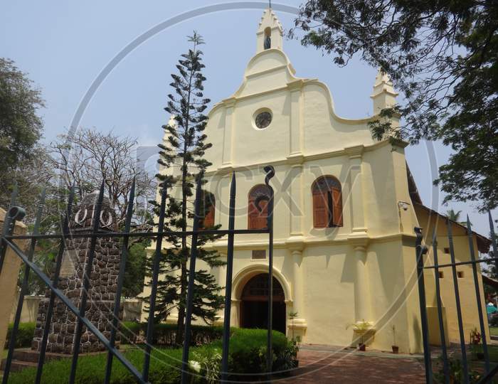 an external view of St Francis Church, Fort Kochi