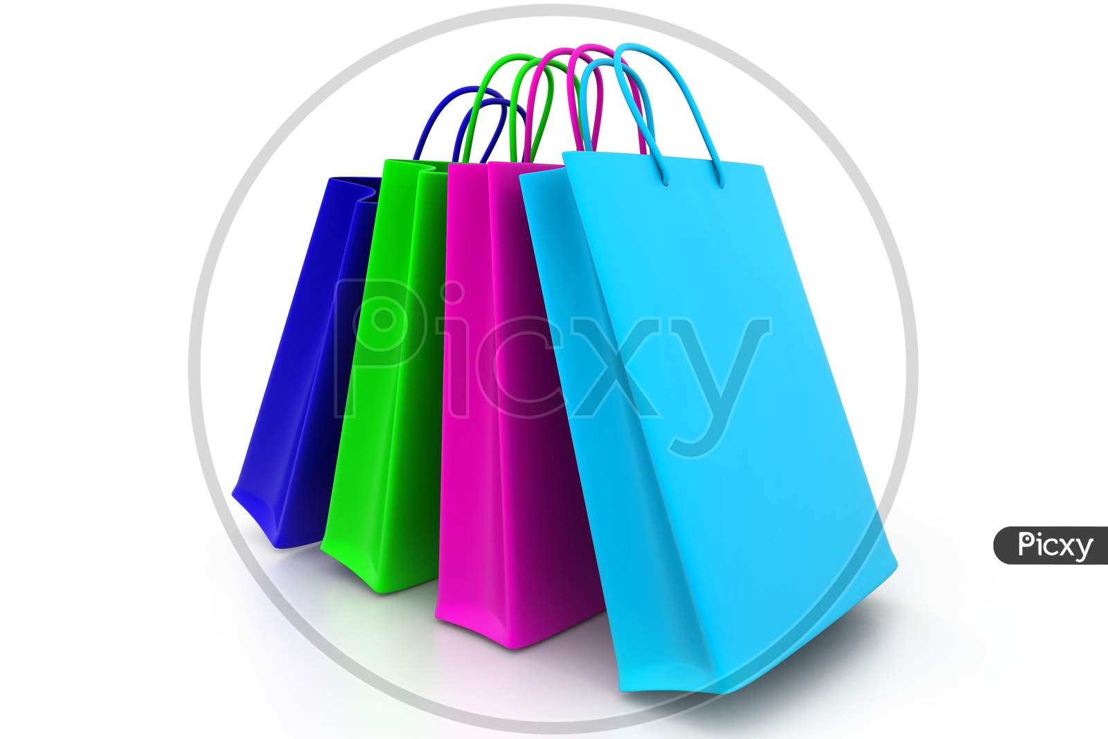 A couple of Shopping Bags Isolated with White Background