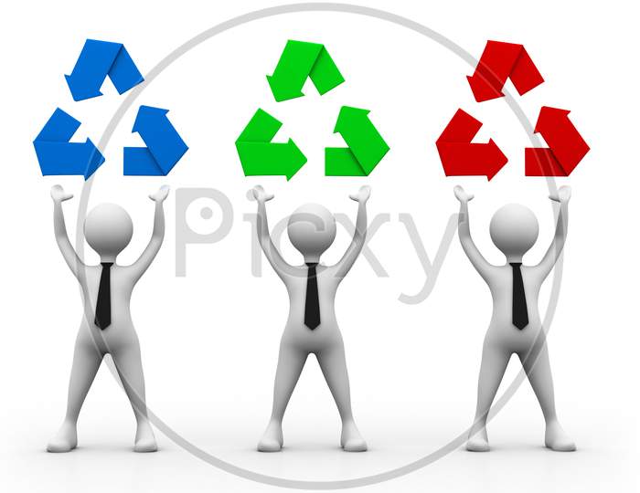 Man With Recycling Symbol
