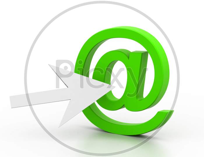 Arrow At Email Symbol