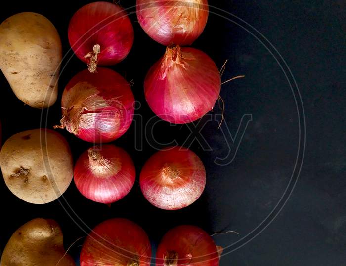 Onion White & Red for Background