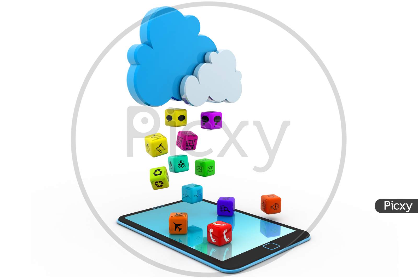 App Rain From Cloud To Tablet