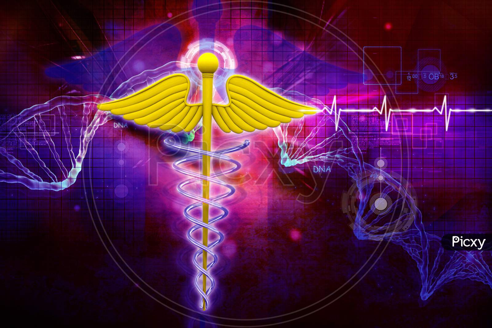 Digital Illustration Of Medical Symbol