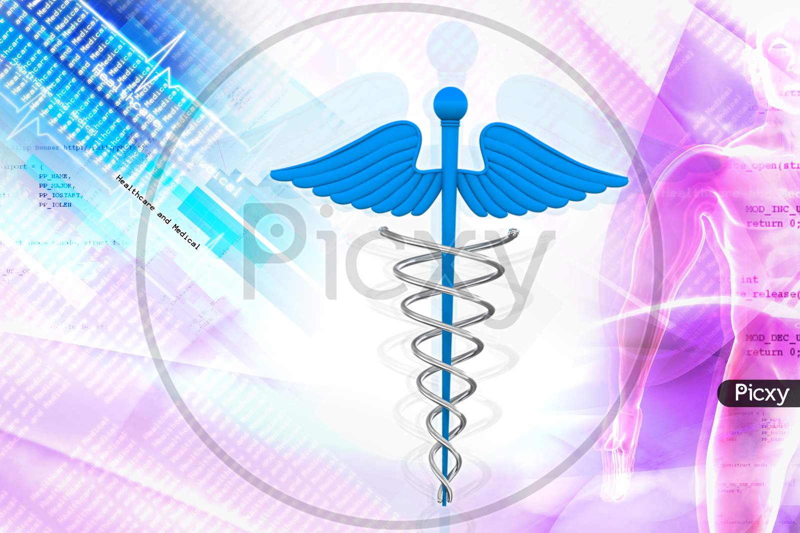 Medical Symbol In Abstract Background