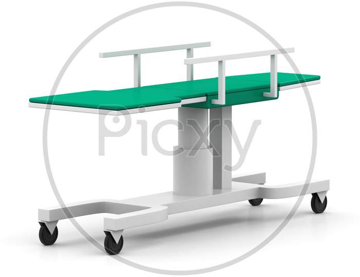 Medical Bed On A White Background