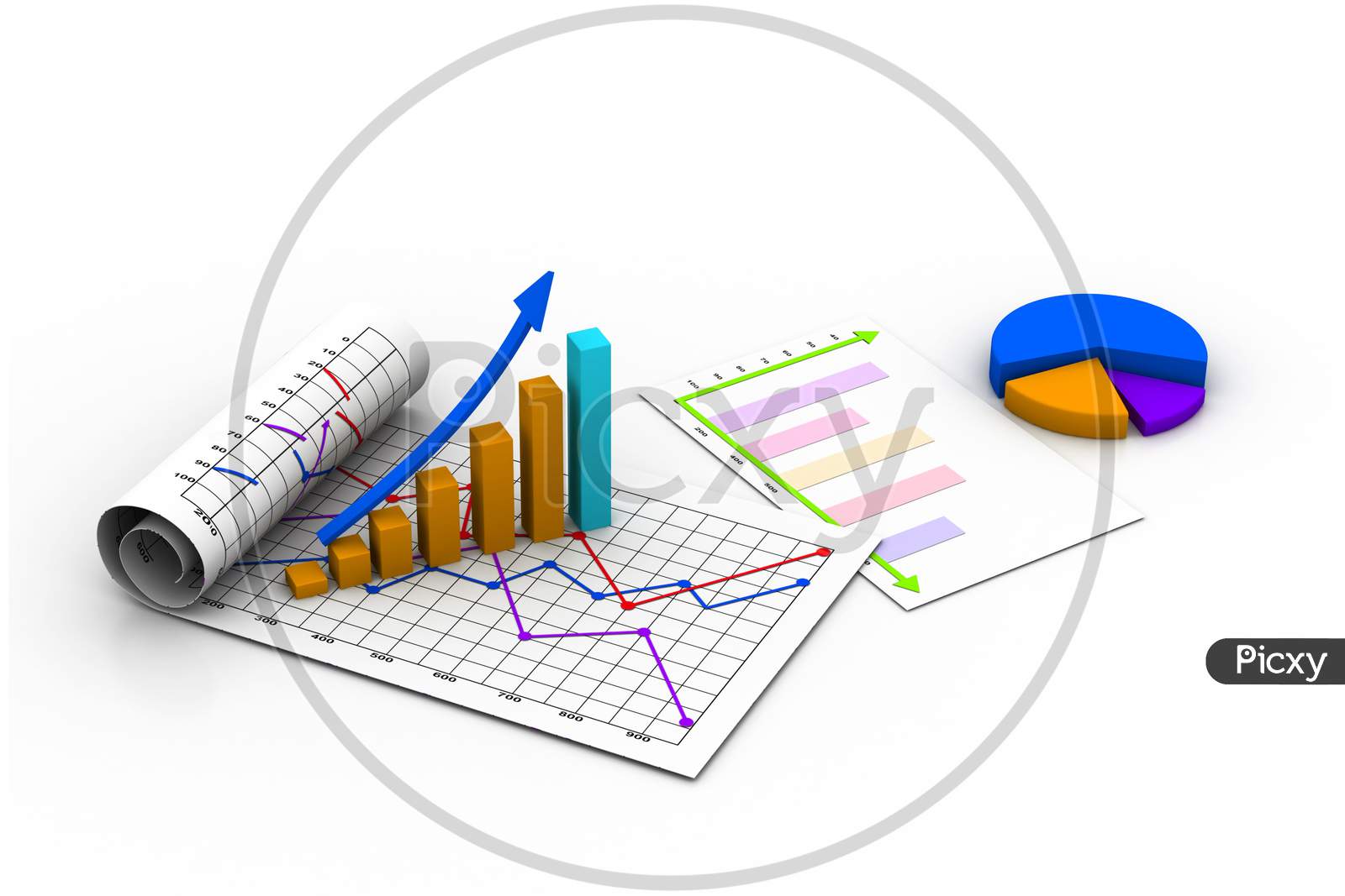 Business Graph With Chart