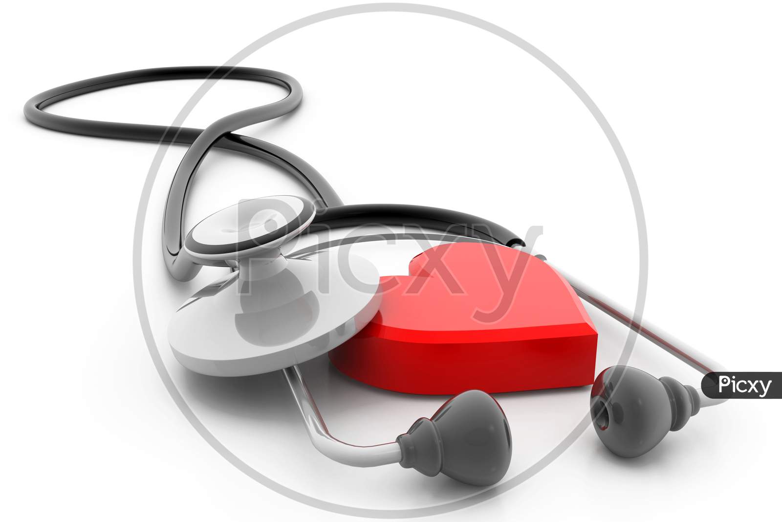 Heart And Stethoscope