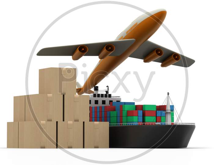 Cargo Ship And Luggage’S
With Airline