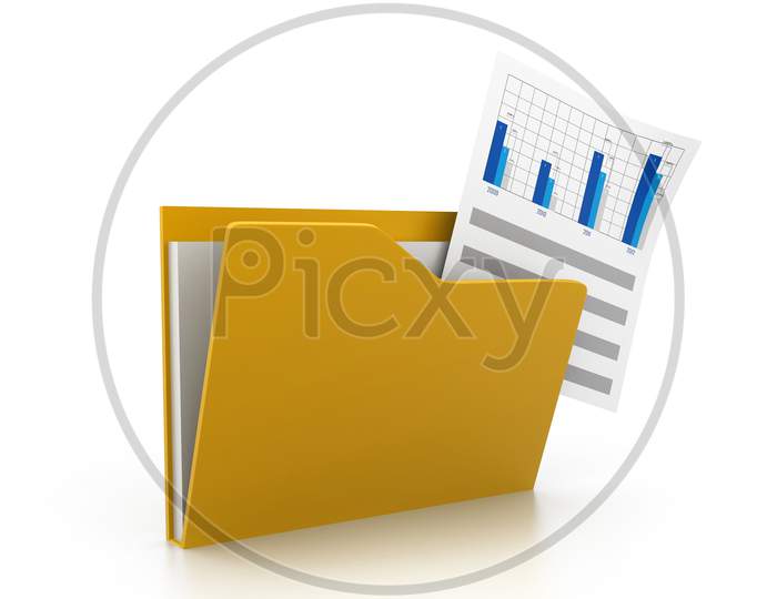 Folder With Business Chart