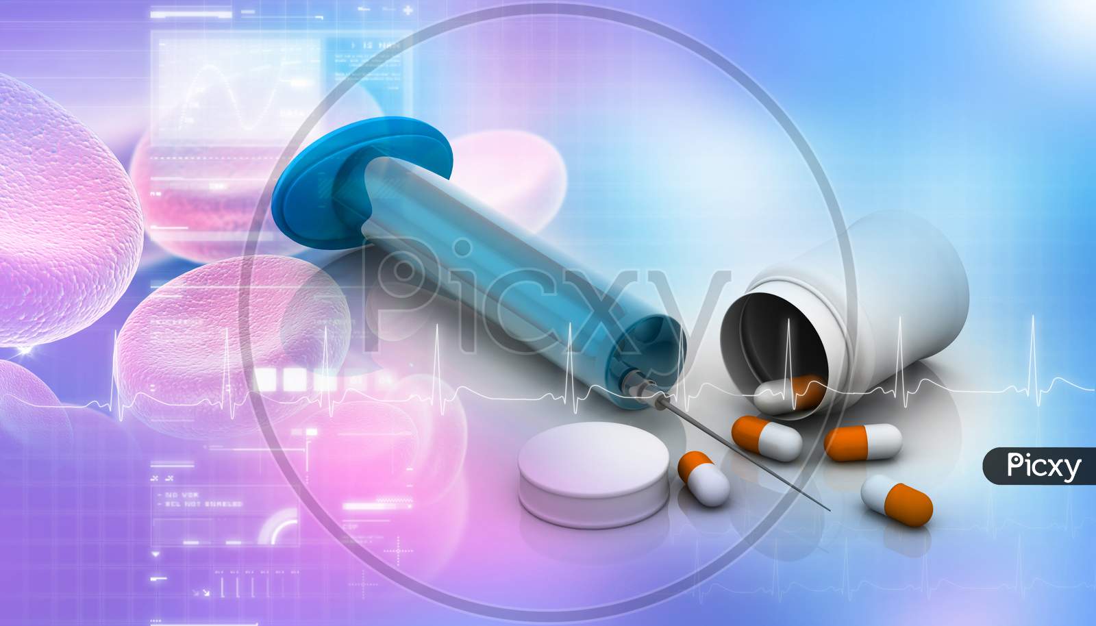 Medicines On Abstract Background.