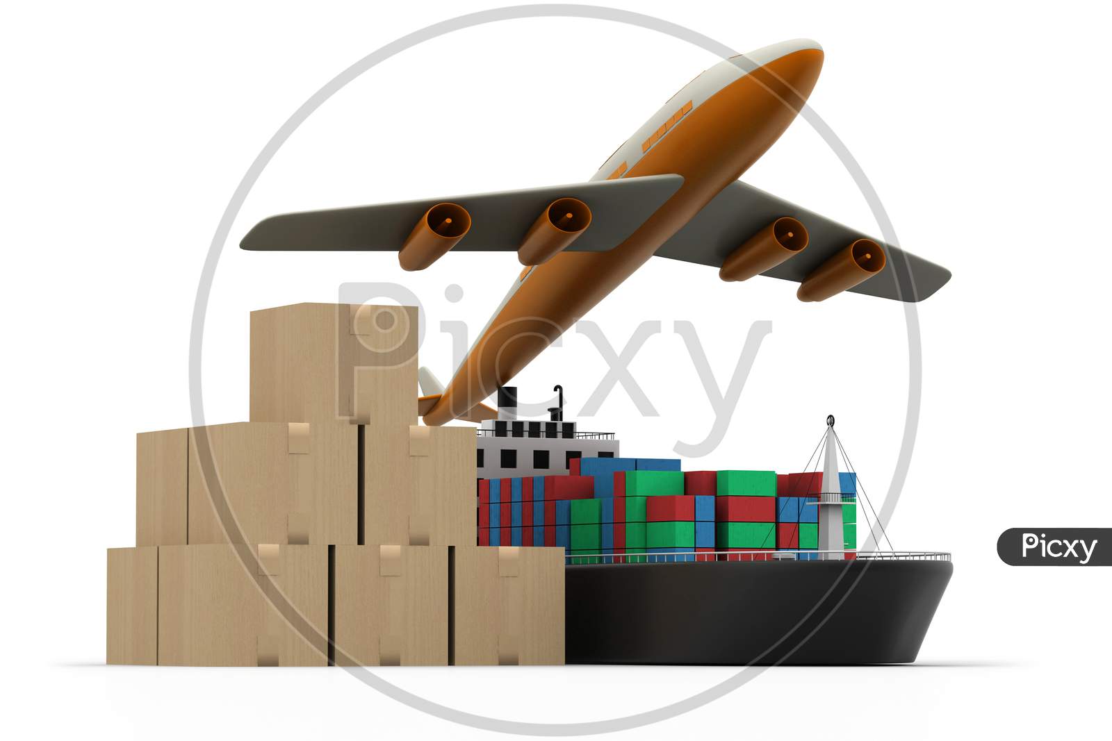 Cargo Ship And Luggage’S
With Airline