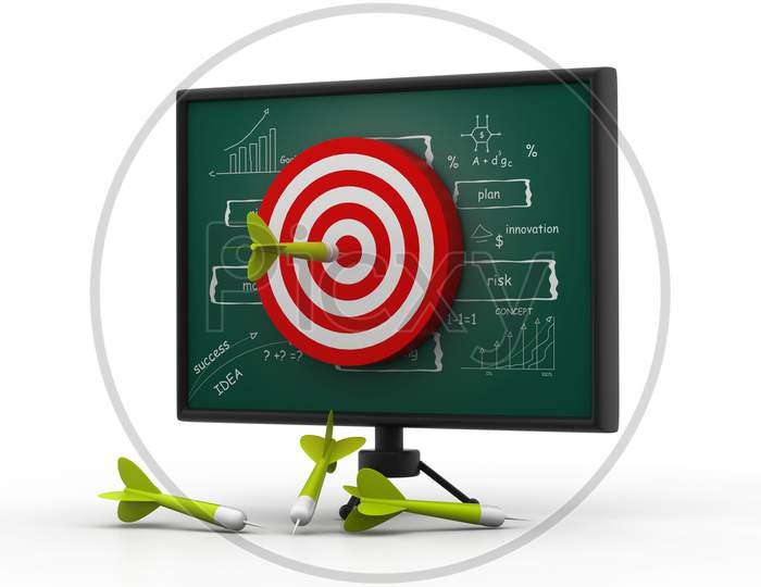 Target Dart On Business Strategy Board