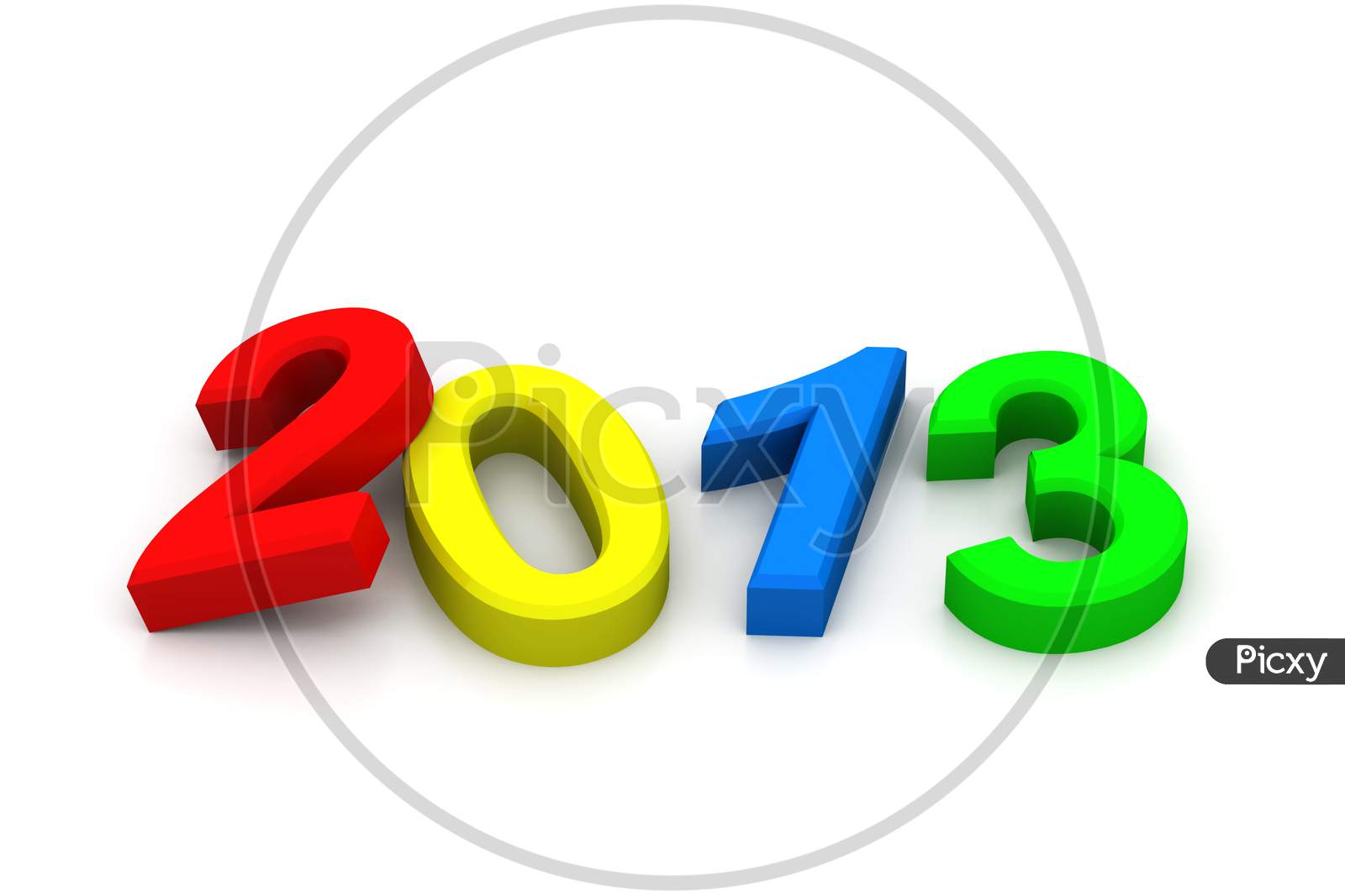 Year 2013 Colorful Digits