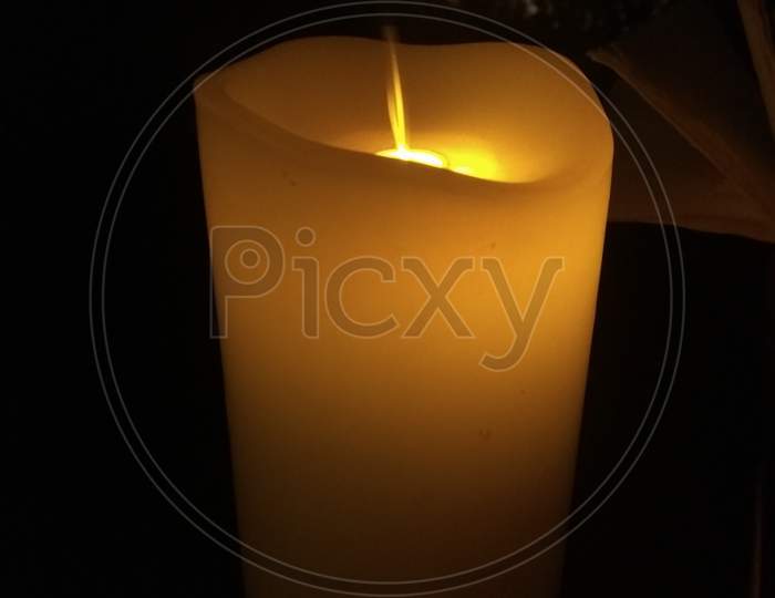 Candle in dark