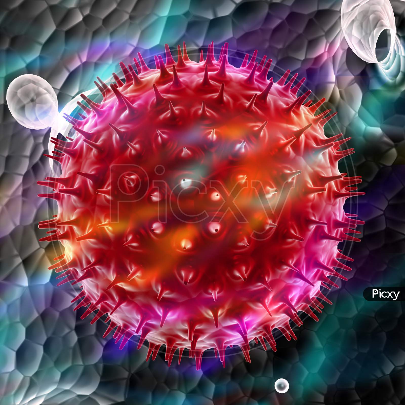 Digital Illustration Of Virus
