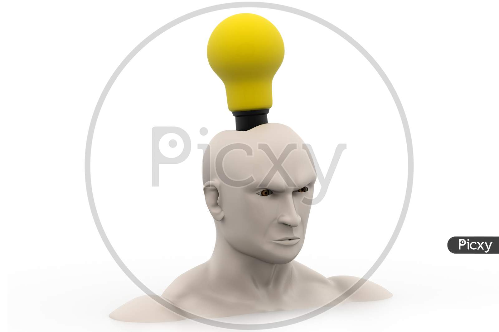 Creative Ideas. (Bulb And Head Concept)