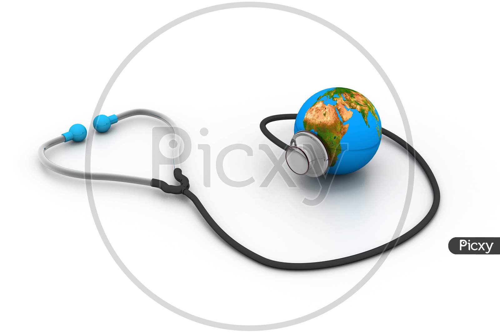 Globe And Stethoscope