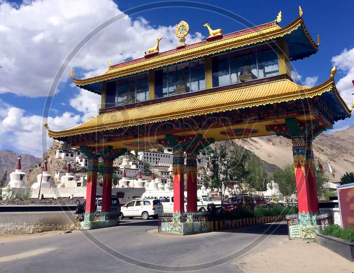Buddhist building of ladakh, leh.