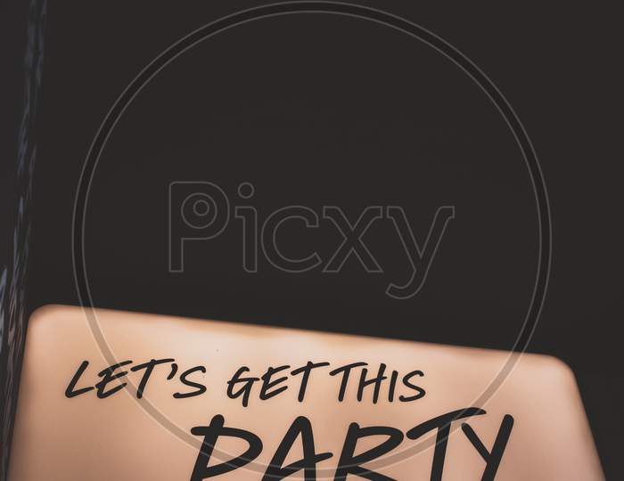"Let'S Get This Party Started" Illustration Bill Board